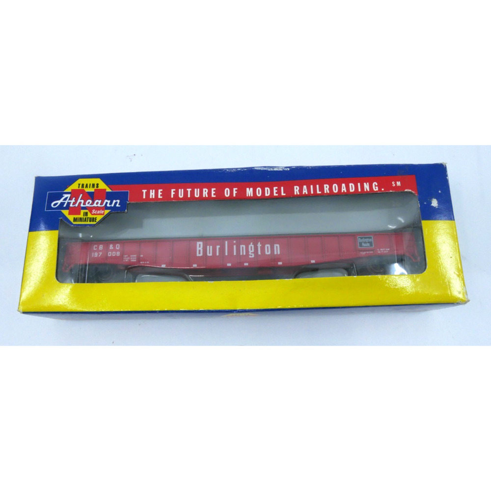 Athearn 11303 N Scale Chicago, Burlington, & Quincy 65' Mill Gondola 197008